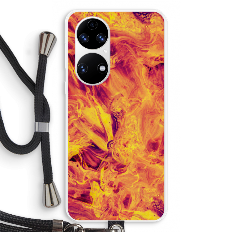 Eternal Fire: Huawei P50 Transparant Hoesje met koord