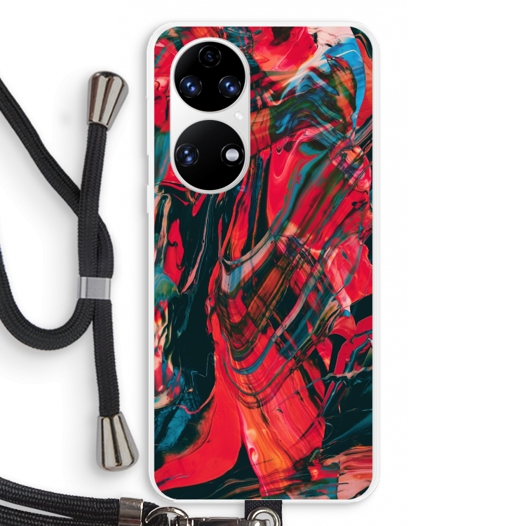 Endless Descent: Huawei P50 Transparant Hoesje met koord