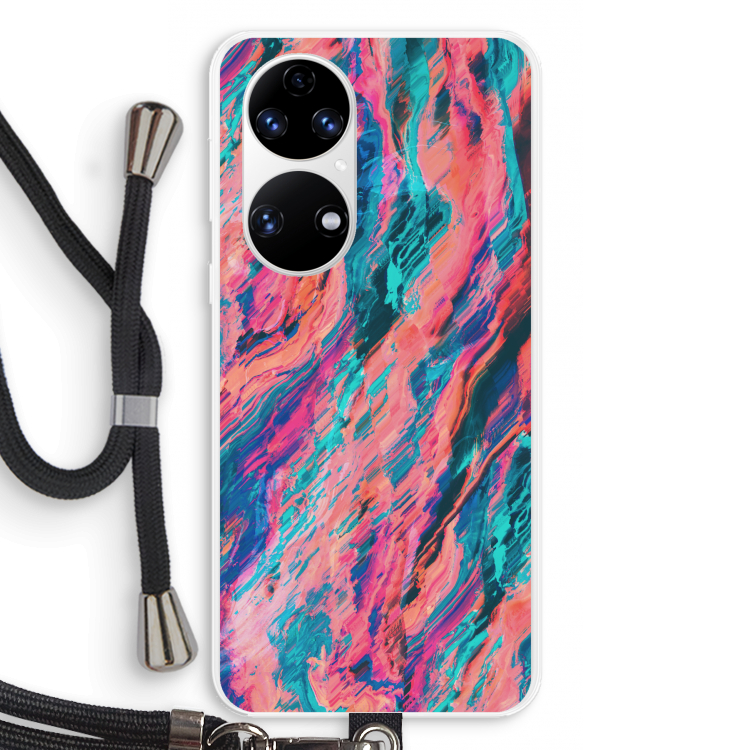 Electric Times: Huawei P50 Transparant Hoesje met koord