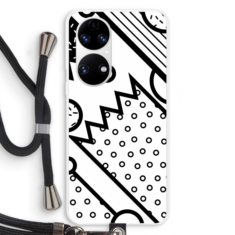 Pop Art #4: Huawei P50 Transparant Hoesje met koord
