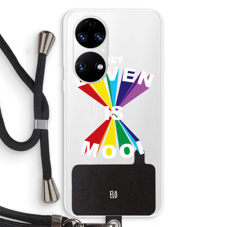 Het Leven Is Mooi: Huawei P50 Transparant Hoesje met koord