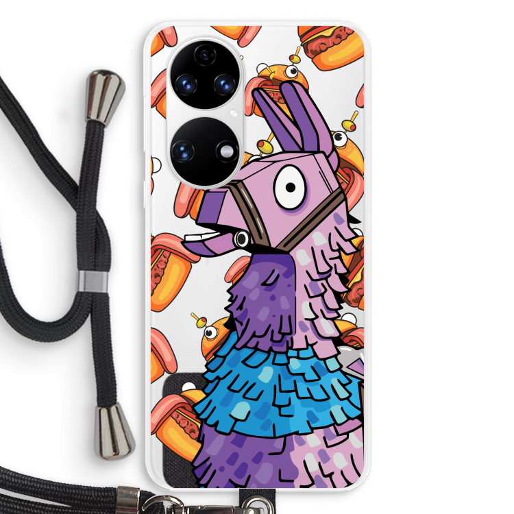 Loot Burger: Huawei P50 Transparant Hoesje met koord