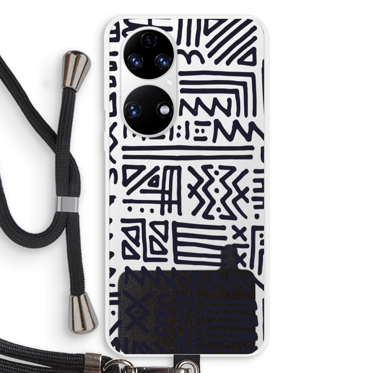 Marrakech print: Huawei P50 Transparant Hoesje met koord