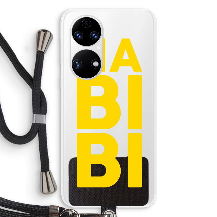 Habibi Blue: Huawei P50 Transparant Hoesje met koord