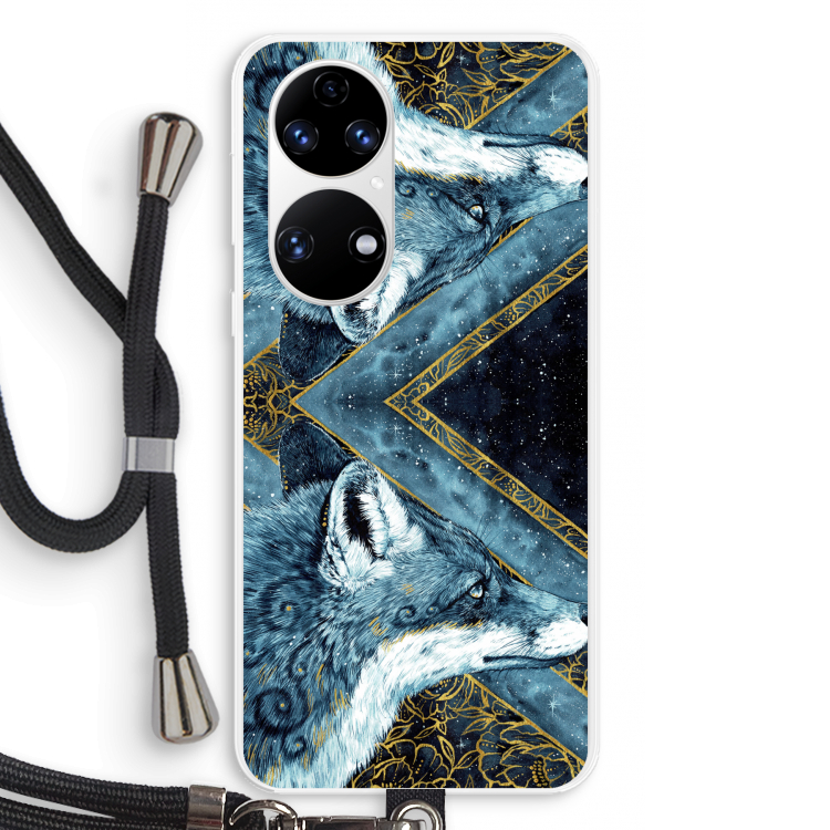Golden Fox: Huawei P50 Transparant Hoesje met koord
