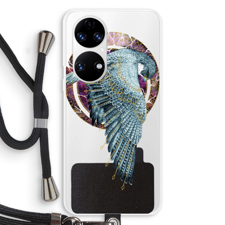 Golden Falcon: Huawei P50 Transparant Hoesje met koord