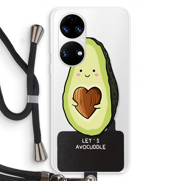 Avocuddle: Huawei P50 Transparant Hoesje met koord