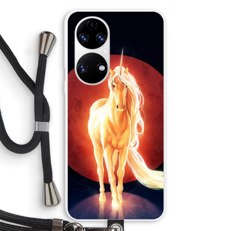 Last Unicorn: Huawei P50 Transparant Hoesje met koord