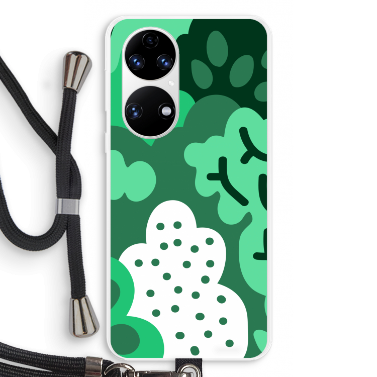 Bushes: Huawei P50 Transparant Hoesje met koord