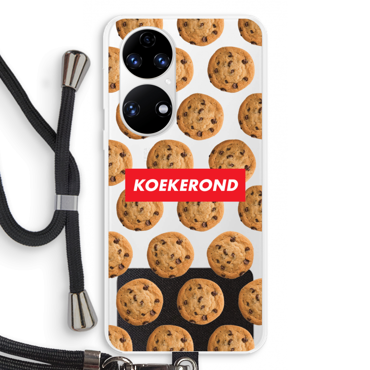 Koekerond: Huawei P50 Transparant Hoesje met koord