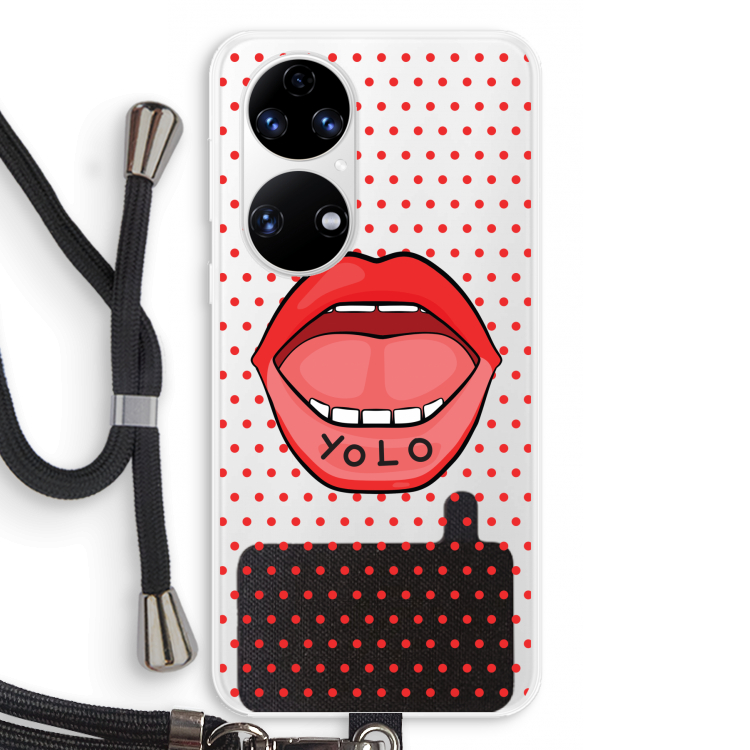 Yolo Denise: Huawei P50 Transparant Hoesje met koord