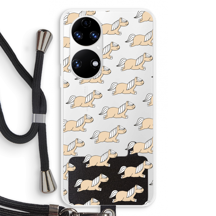 Ponys: Huawei P50 Transparant Hoesje met koord