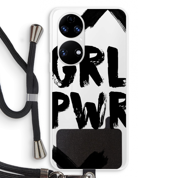 Girl Power #2: Huawei P50 Transparant Hoesje met koord