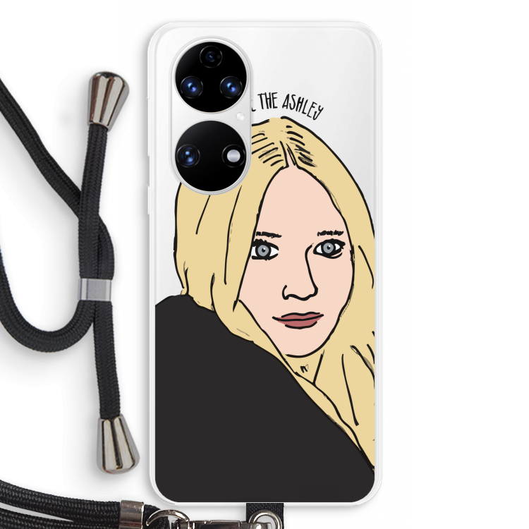 Ashley: Huawei P50 Transparant Hoesje met koord