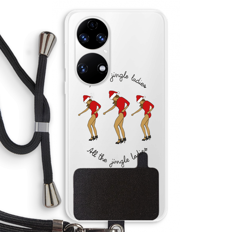 Jingle Ladies: Huawei P50 Transparant Hoesje met koord