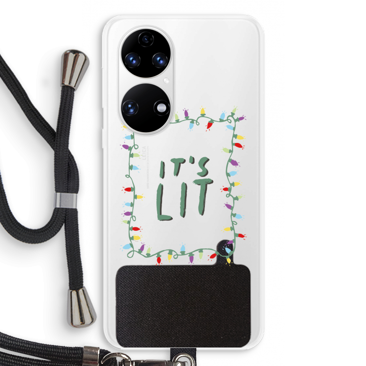 It's Lit: Huawei P50 Transparant Hoesje met koord