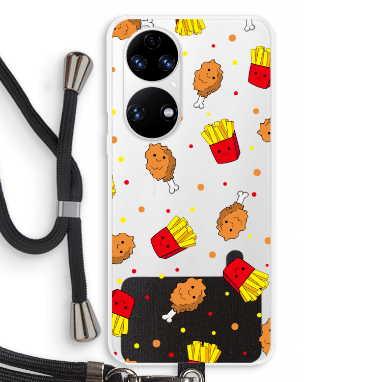 Chicken 'n Fries: Huawei P50 Transparant Hoesje met koord