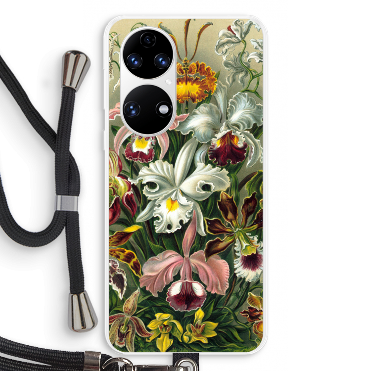 Haeckel Orchidae: Huawei P50 Transparant Hoesje met koord