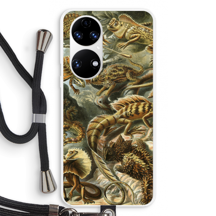 Haeckel Lacertilia: Huawei P50 Transparant Hoesje met koord