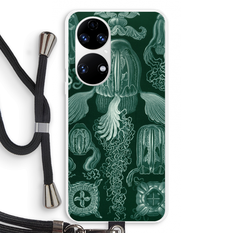 Haeckel Cubomedusae: Huawei P50 Transparant Hoesje met koord