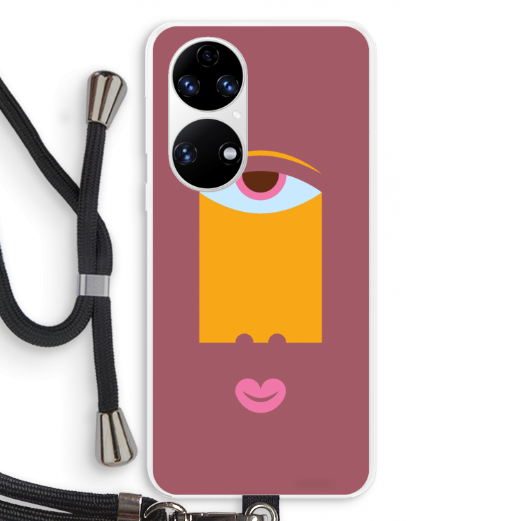 Mono V: Huawei P50 Transparant Hoesje met koord