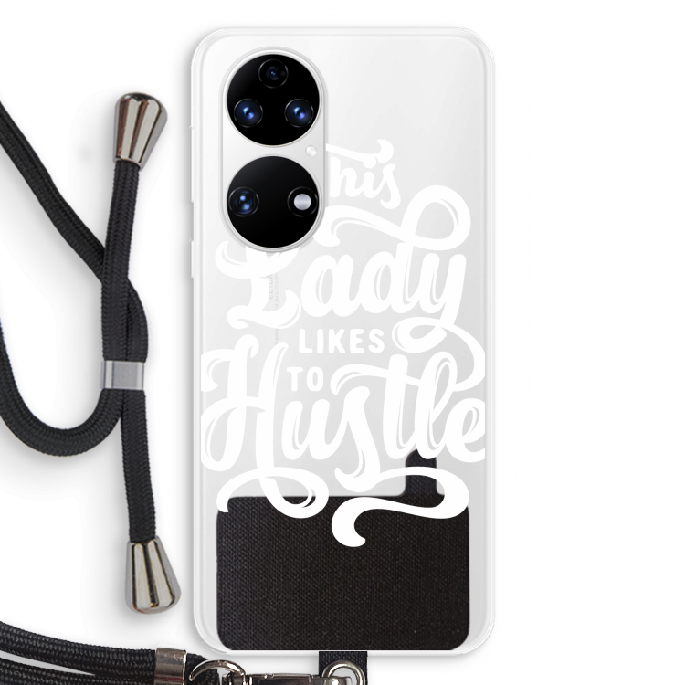 Hustle Lady: Huawei P50 Transparant Hoesje met koord