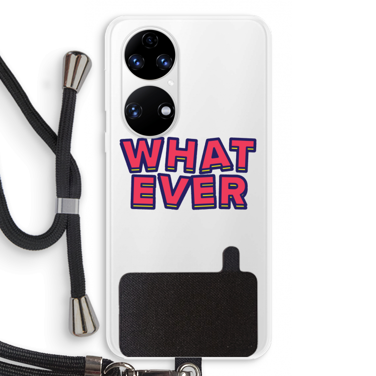 Whatever: Huawei P50 Transparant Hoesje met koord