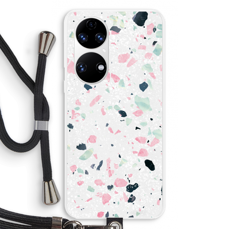 Terrazzo N°3: Huawei P50 Transparant Hoesje met koord