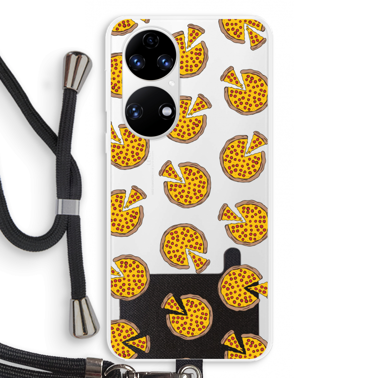 You Had Me At Pizza: Huawei P50 Transparant Hoesje met koord