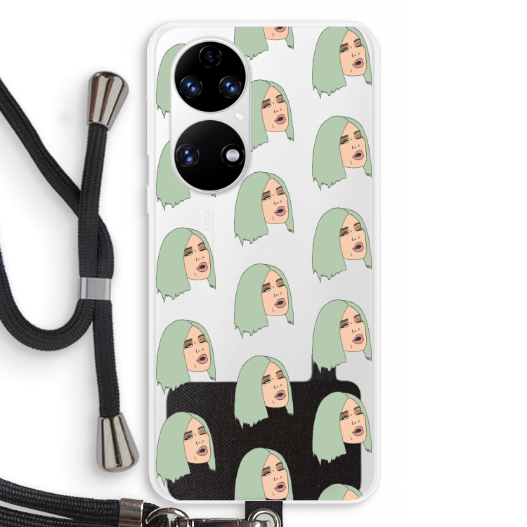 King Kylie: Huawei P50 Transparant Hoesje met koord