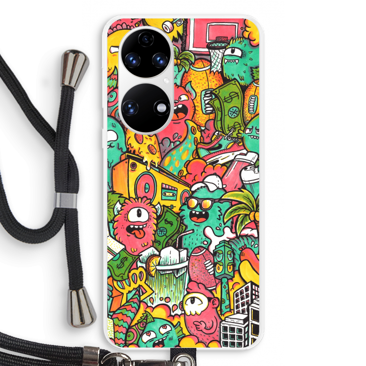Vexx City: Huawei P50 Transparant Hoesje met koord
