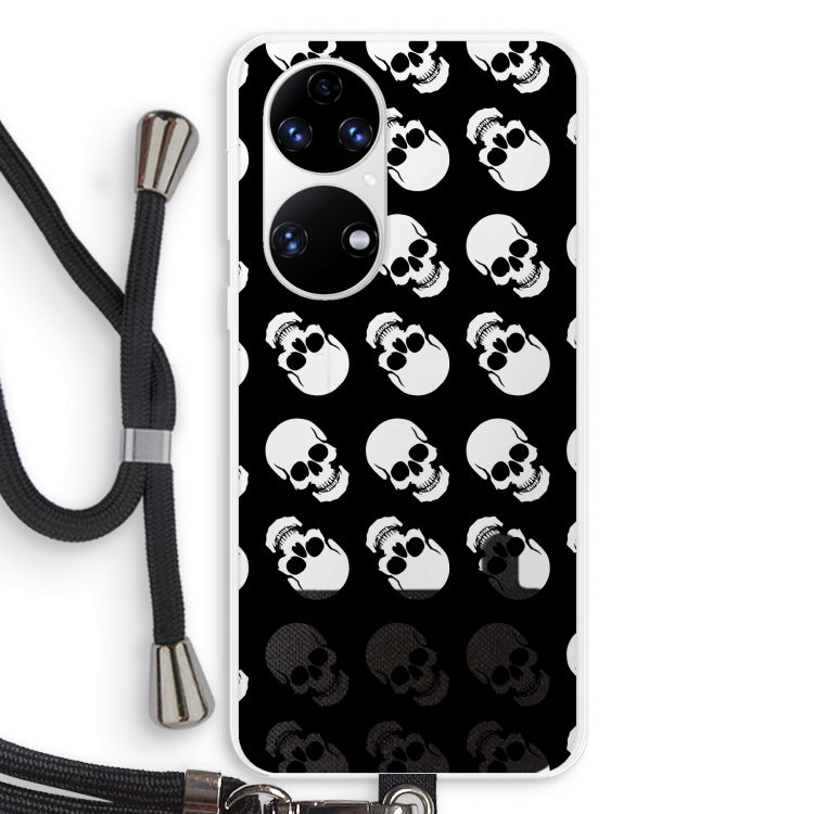 Musketon Skulls: Huawei P50 Transparant Hoesje met koord