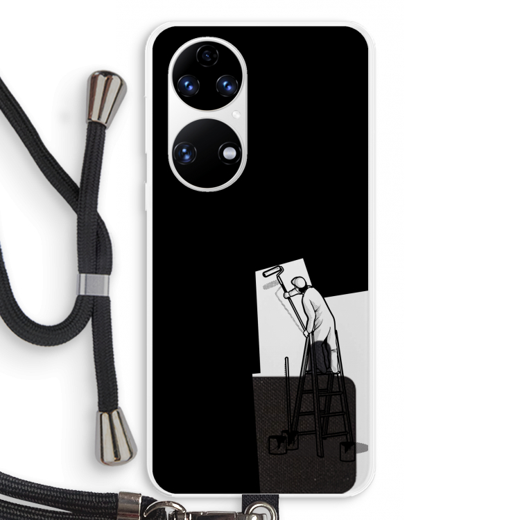 Musketon Painter: Huawei P50 Transparant Hoesje met koord
