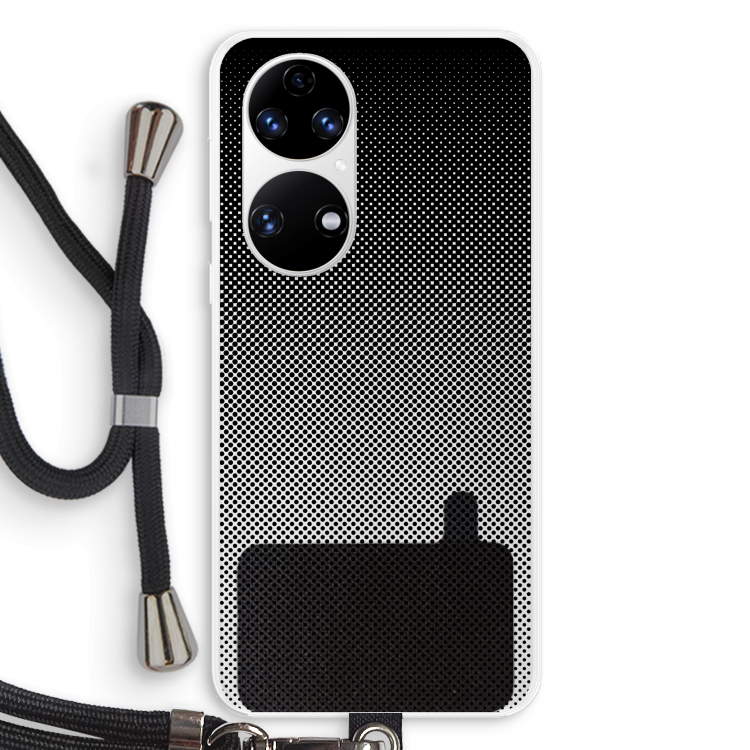 Musketon Halftone: Huawei P50 Transparant Hoesje met koord