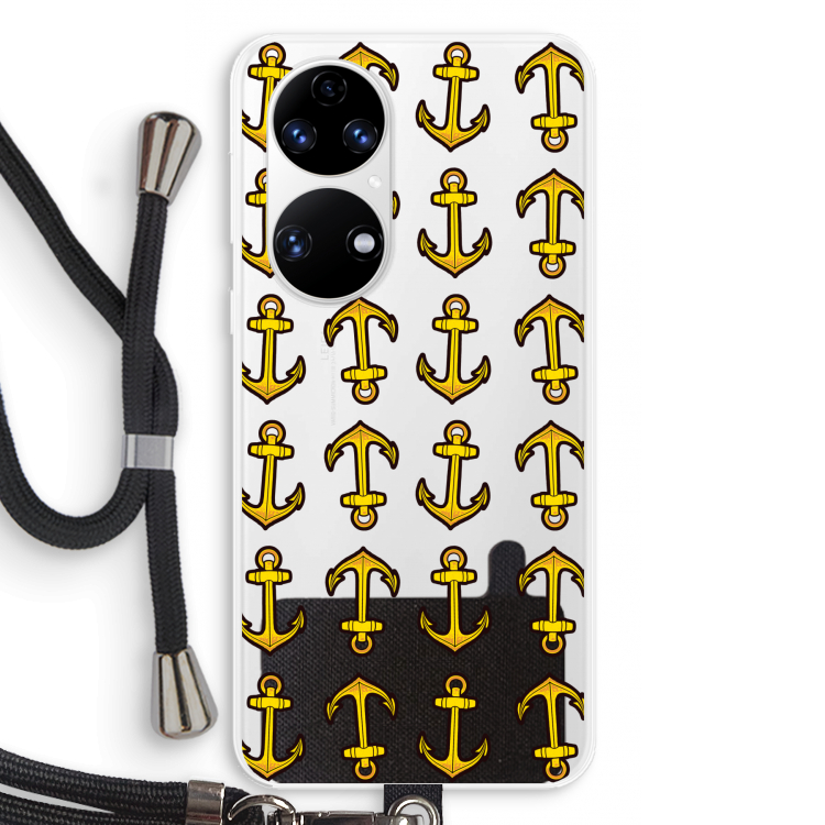 Musketon Anchor: Huawei P50 Transparant Hoesje met koord