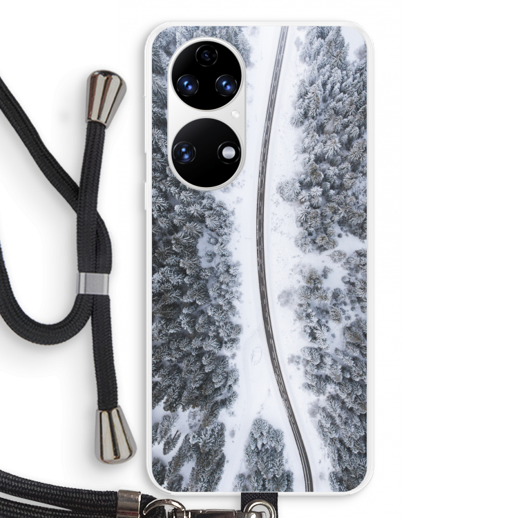 Snøfall: Huawei P50 Transparant Hoesje met koord