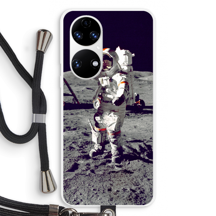 Spaceman: Huawei P50 Transparant Hoesje met koord