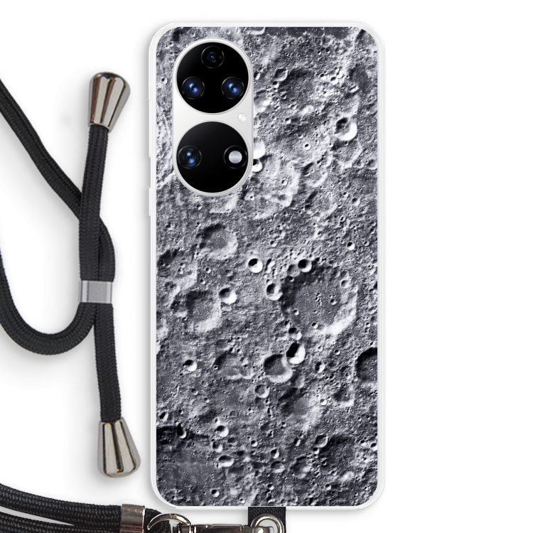 Maanlandschap: Huawei P50 Transparant Hoesje met koord