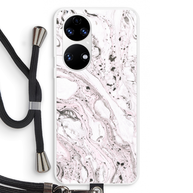 Mengelmoes: Huawei P50 Transparant Hoesje met koord