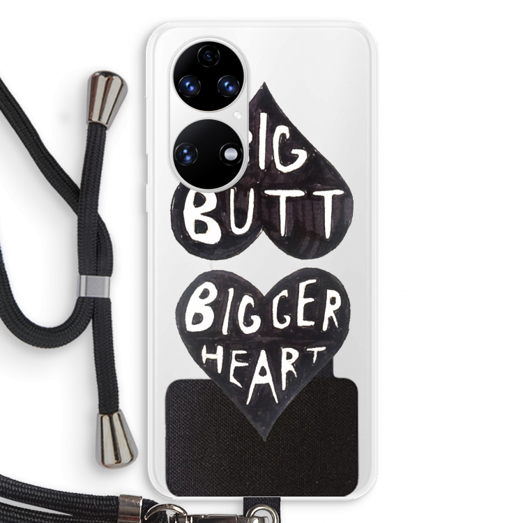 Big butt bigger heart: Huawei P50 Transparant Hoesje met koord