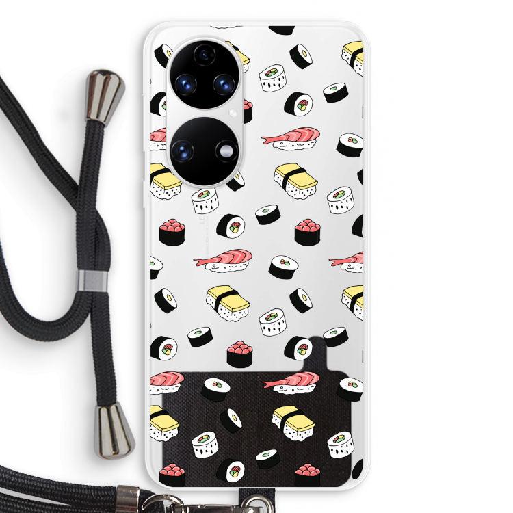 Sushi time: Huawei P50 Transparant Hoesje met koord