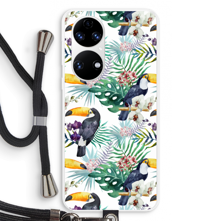 Tukans: Huawei P50 Transparant Hoesje met koord