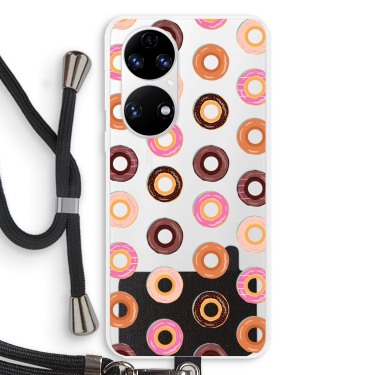 Donuts: Huawei P50 Transparant Hoesje met koord