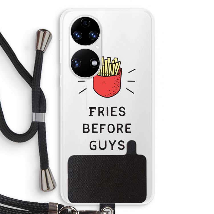 Fries before guys: Huawei P50 Transparant Hoesje met koord