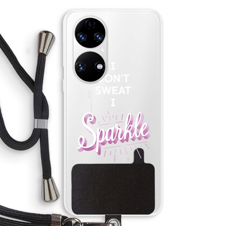 Sparkle quote: Huawei P50 Transparant Hoesje met koord