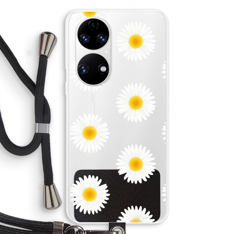 Margrietjes: Huawei P50 Transparant Hoesje met koord