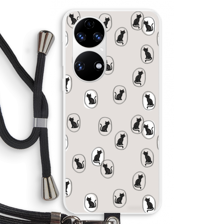 Miauw: Huawei P50 Transparant Hoesje met koord