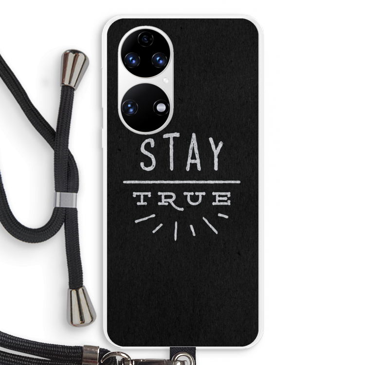 Stay true: Huawei P50 Transparant Hoesje met koord