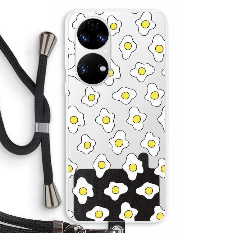 Spiegeleitjes: Huawei P50 Transparant Hoesje met koord
