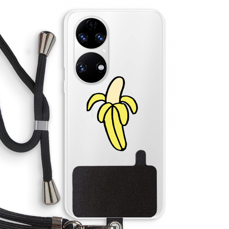 Banana: Huawei P50 Transparant Hoesje met koord